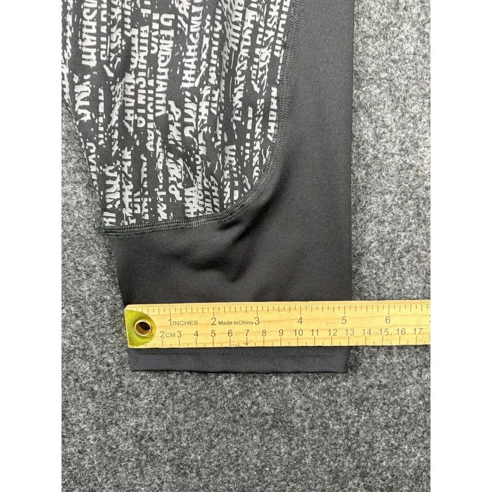 Gymshark Mens Black Graphic Print Cropped Leggings GLLG4165-BK SS20-184 Medium
